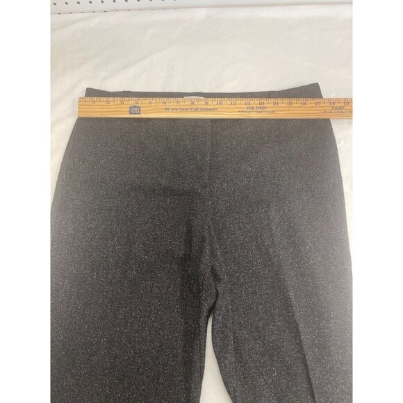 Charter Club Womens Charcoal Gray Speckled Straight Leg Pants Size 12 Flat Front - Picture 6 of 9